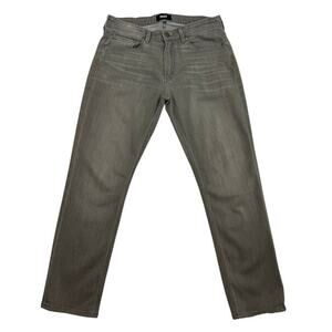 Paige Federal Jeans Mens Size 31 Gray Stretch Slim Straight Medium Wash Denim